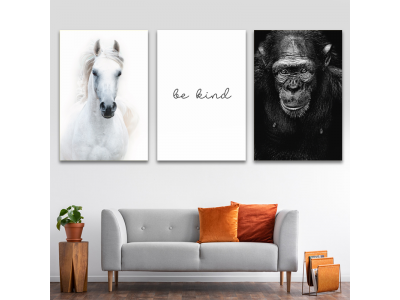Be kind salvaje blanco y negro
