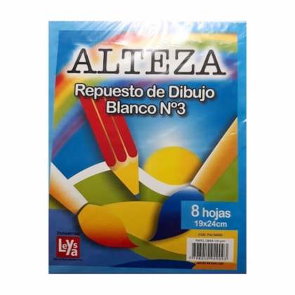 Alteza Repuesto de Dibujo Blanco N°3 x8u