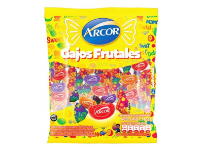 Arcor Caramelos Gajos Frutales 485g