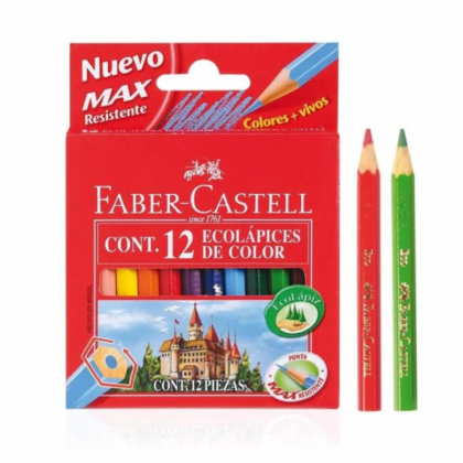 Faber Castell Lapices de Colores Cortos x12u