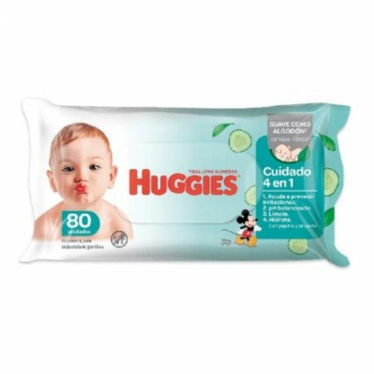 Huggies Toallitas Húmedas x 80u Cuidado 4 en 1