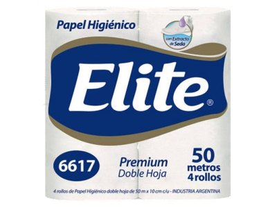 PAPEL HIGIENICO ELITE BCO. 6617 *4X50 MT