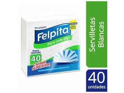 SERVILLETA FELPITA BCA. “ 40 u