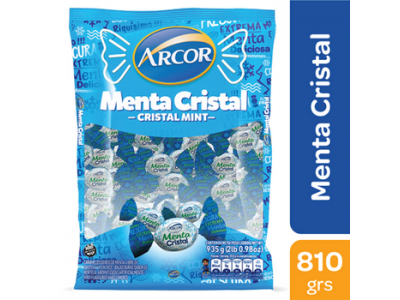 ARCOR CARAMELOS MENTA CRISTAL 810G