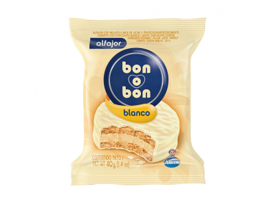 ARCOR ALFAJOR BON O BON SIMPLE BLANCO 40G