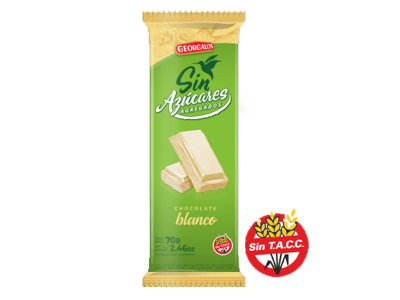 GEORGALOS CHOCOLATE BLANCO S/AZUCAR 70G