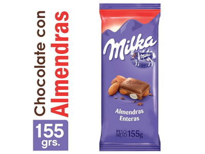 KRAFT CHOCOLATE MILKA ALMENDRAS 155G