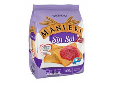 MANIERI GALLETITAS TOSTADAS S/SAL 200G