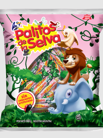 MOND CARAMELOS PALITOS SELVA 600G