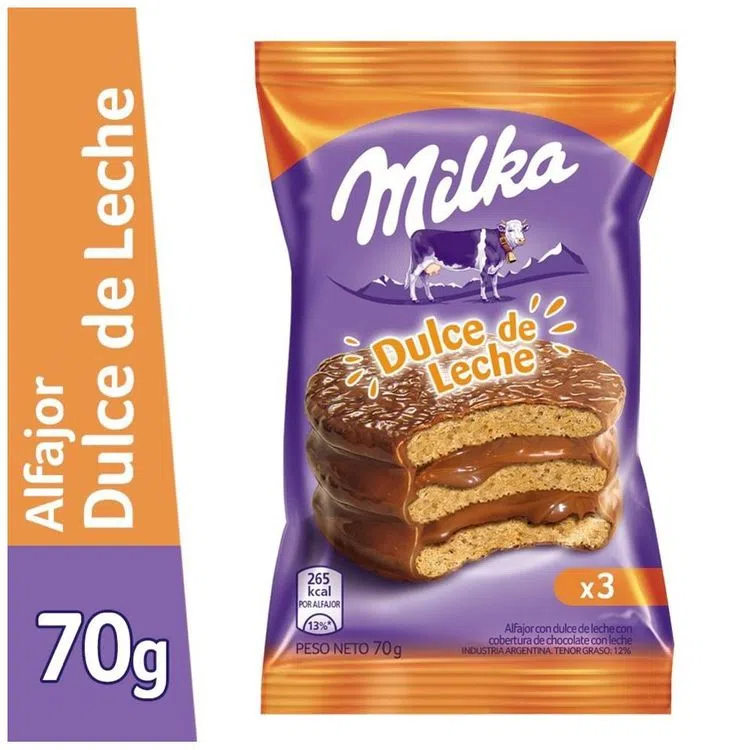 KRAFT ALFAJOR MILKA DULCE DE LECHE 70G