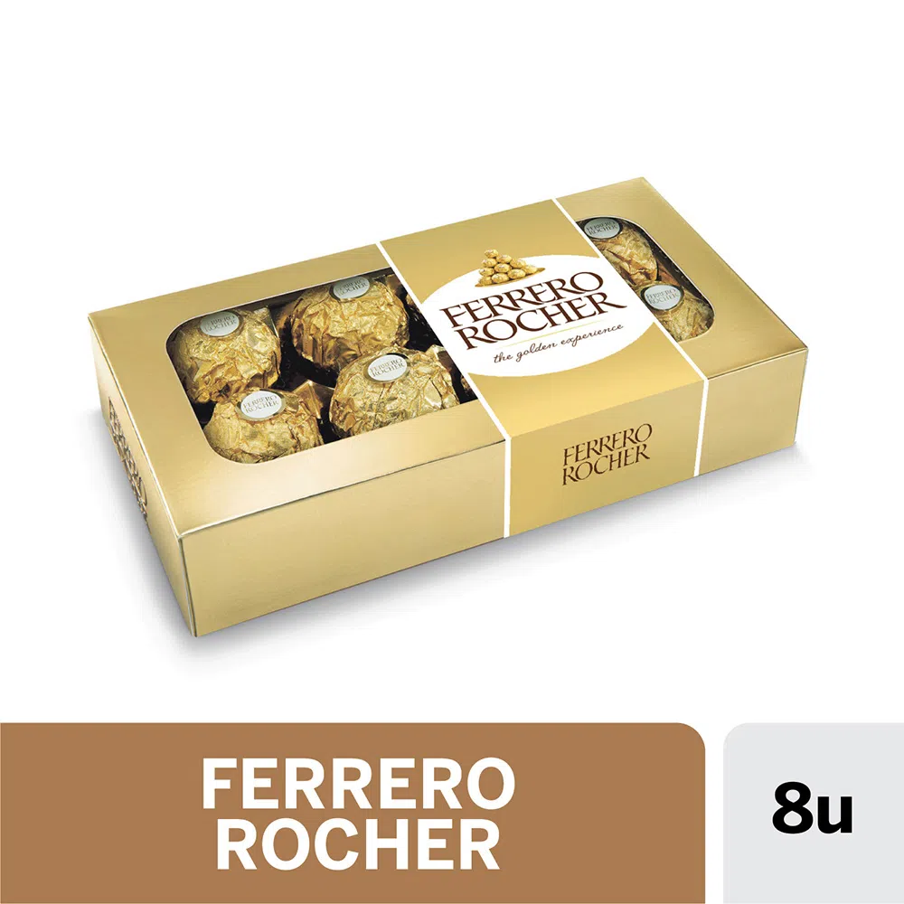 FERRERO ROCHER BOMBON ROCHER ESTUCHE 100G X 8U