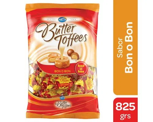 ARCOR CARAMELOS BUTTER TOFFEE B O B 822G