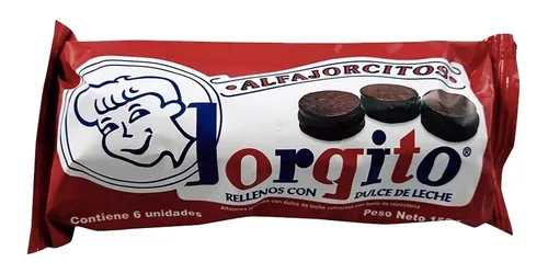 JORGITO ALFAJOR MINI CHOCOLAT.PAQ.X6 U.