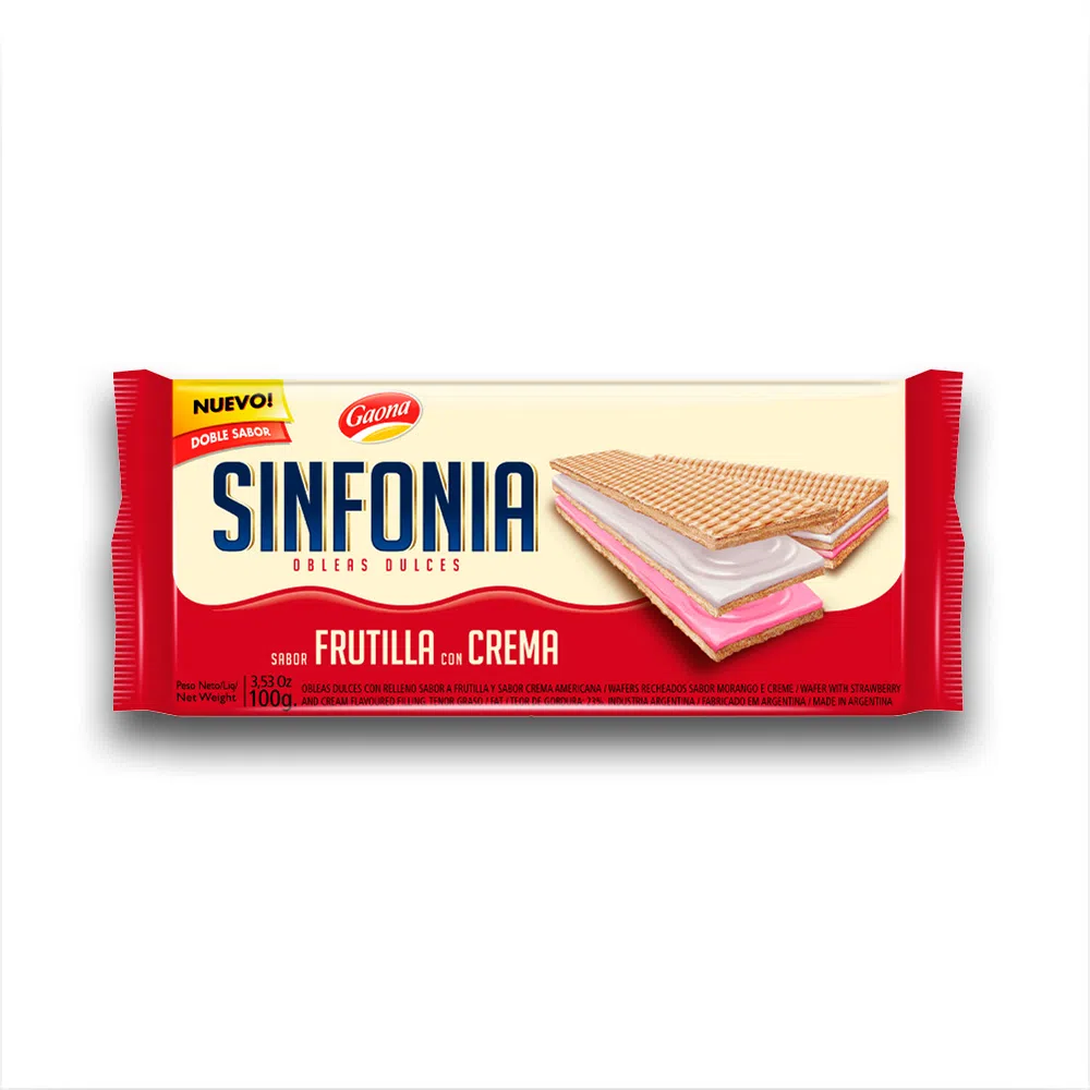 GAONA OBLEA SINFONIA FRUTILLA 100G