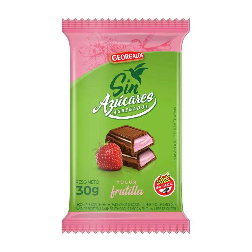 GEORGALOS CHOCOLATE DIET RELLENO FRUTI.30G