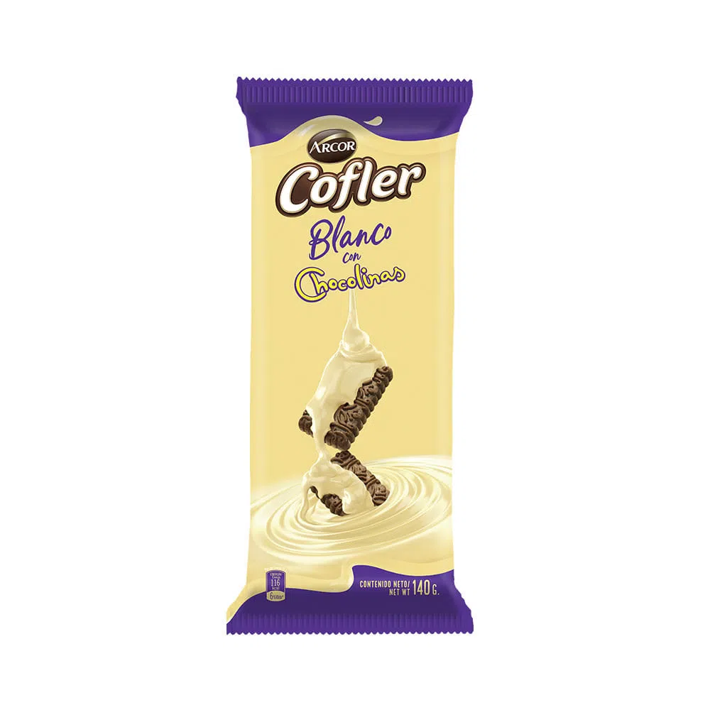 ARCOR CHOCOLATE COFLER BCO/CHOCOLINAS 140G